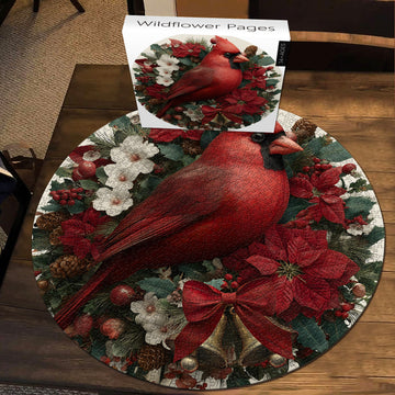 Wreath & Cardinals Bird Jigsaw Puzzle 1000 Pieces
